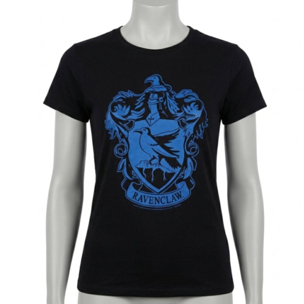 Harry Potter Ravenclaw T-Shirt‎ Women XL Black Blue Crest Graphic Tee Fandom